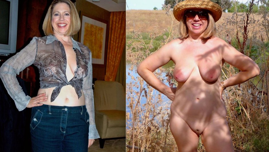 Mature striped boobs