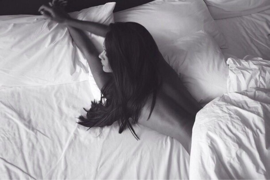 Girls lying on his stomach