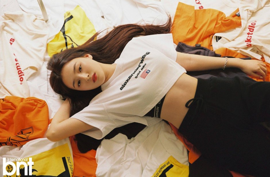 Nancy McDoni Momoland in a swimsuit