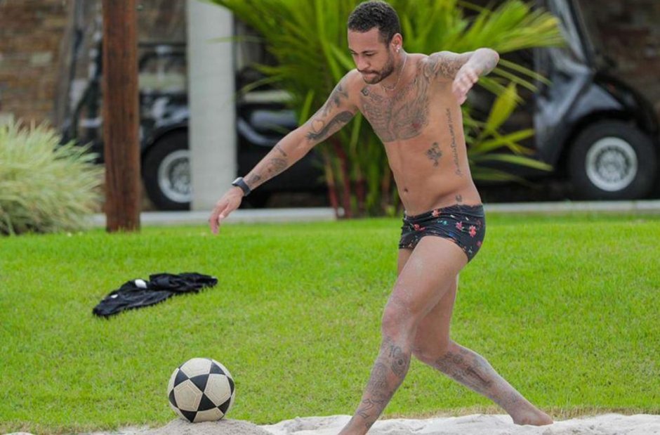 Neymar football player is naked
