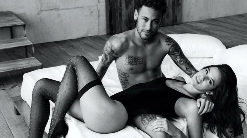 Neymar is a football player. Naked