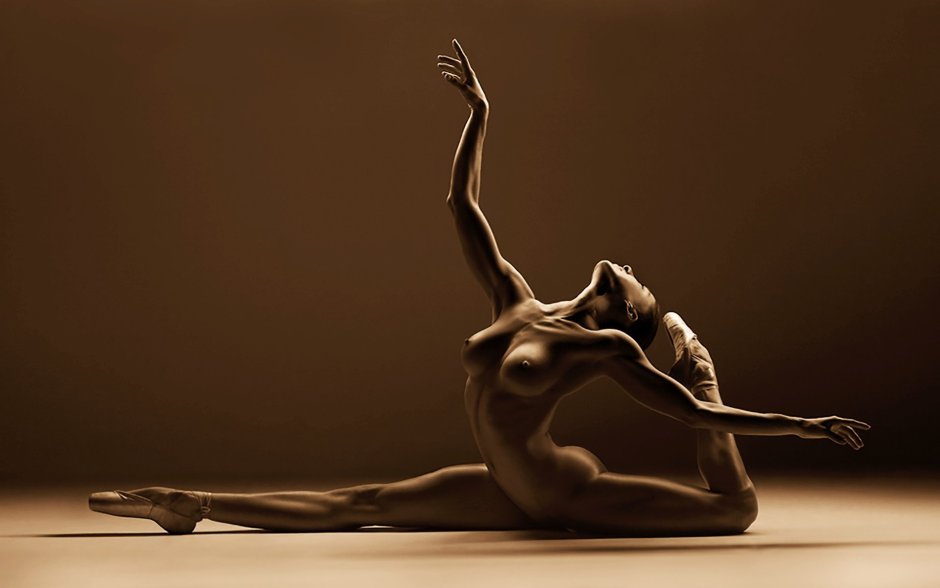 Feminine and male body nude