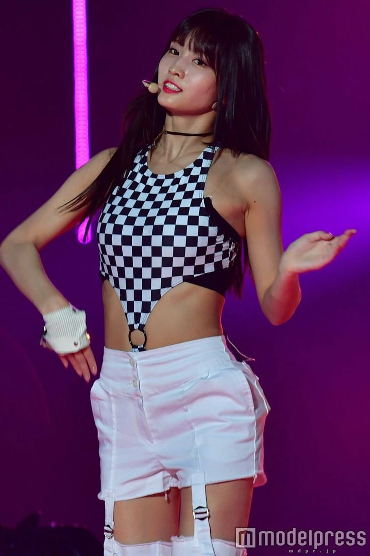 Korean singer Momo photo in a swimsuit