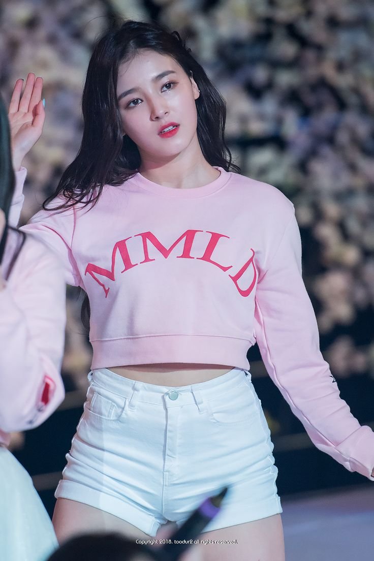 Nancy McDoni Momoland in a swimsuit