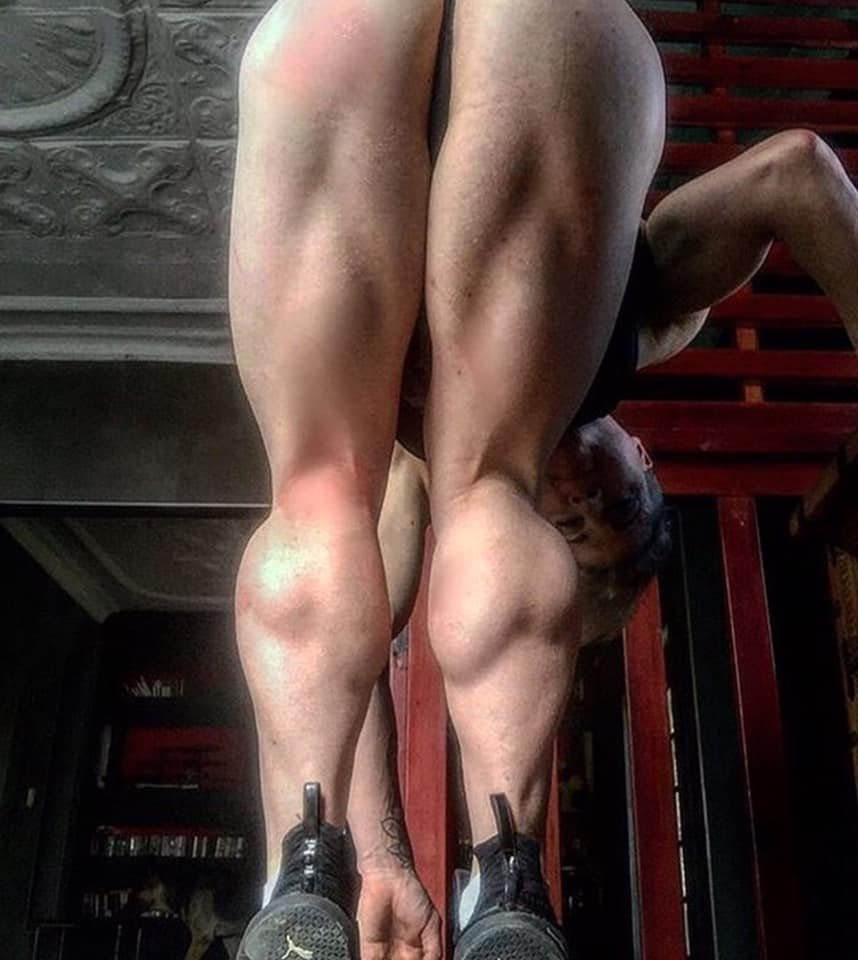 Naked women with muscular legs
