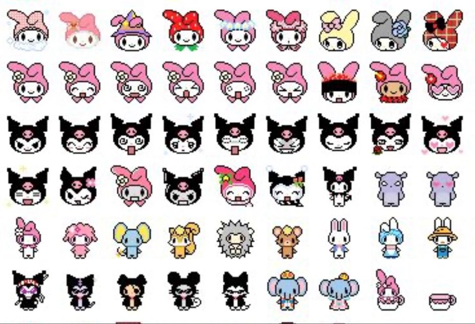Hallow Kitty Kuromi Hallowe stickers