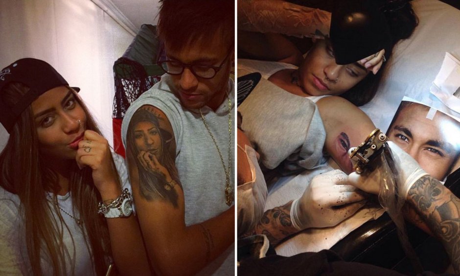 Neymar and Bruna Markezini Kiss