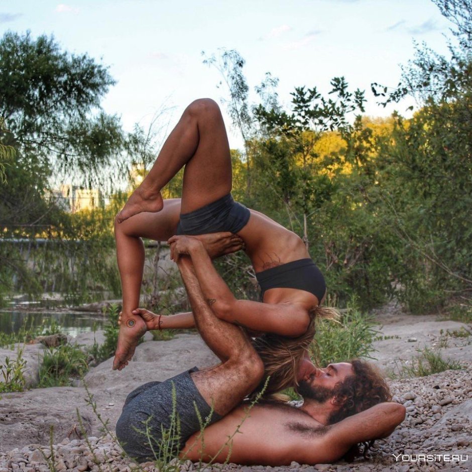 Mature is engaged in yoga