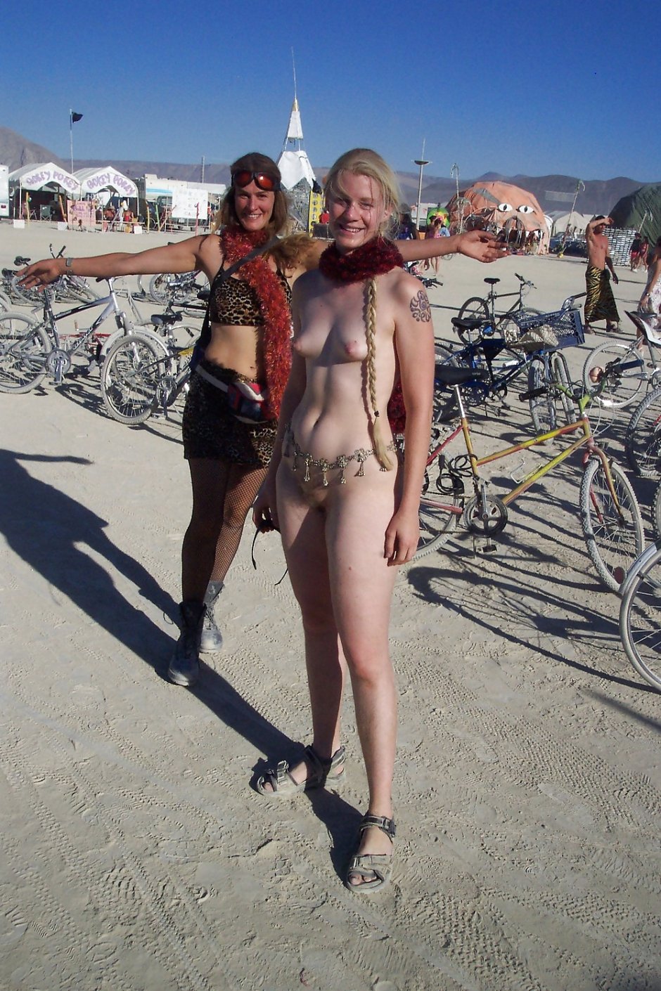 Burning Man Girls without panties