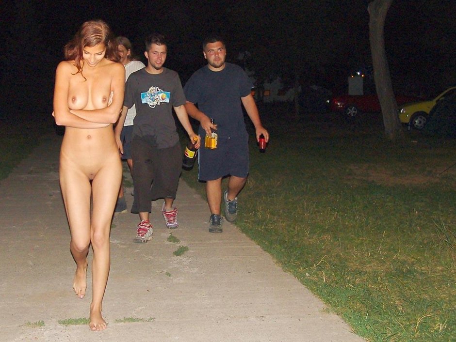 Naked in front of the girls