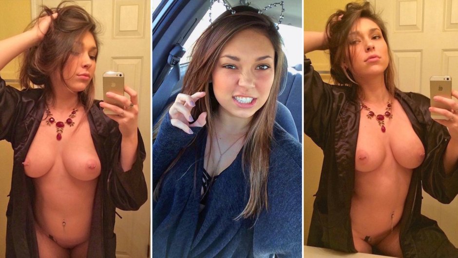 Erotic selfie on an iPhone
