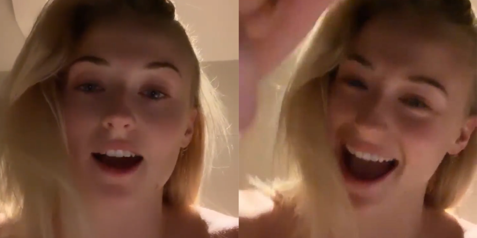 Cum on the face of Sophie Turner