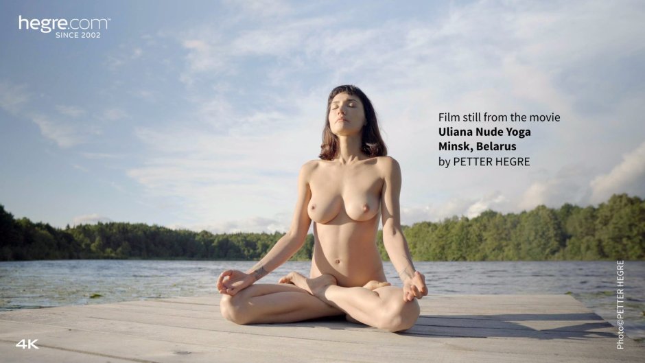 Naked Yoga School .com on the bed