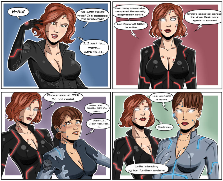 Maria Hill and Natasha Romanoff