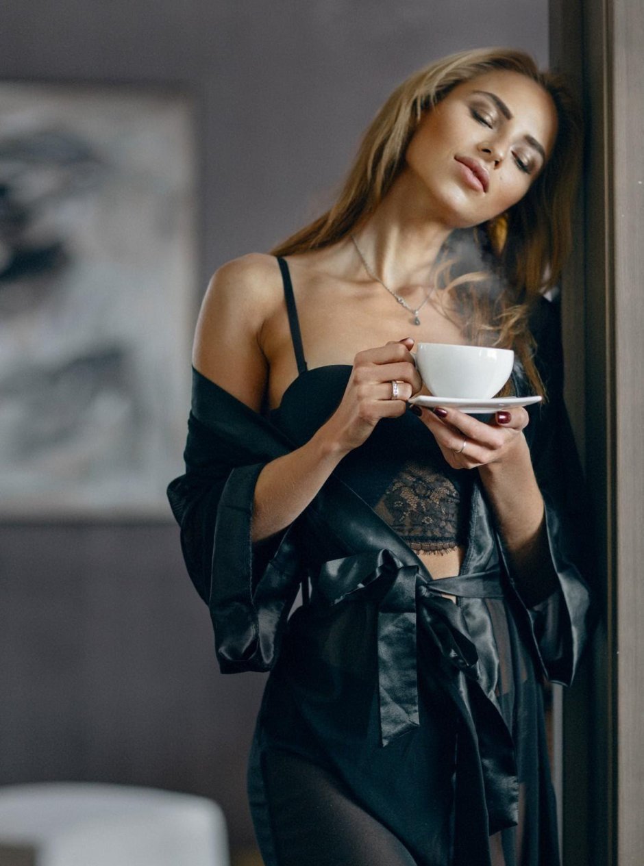 Girl with a cup of coffee