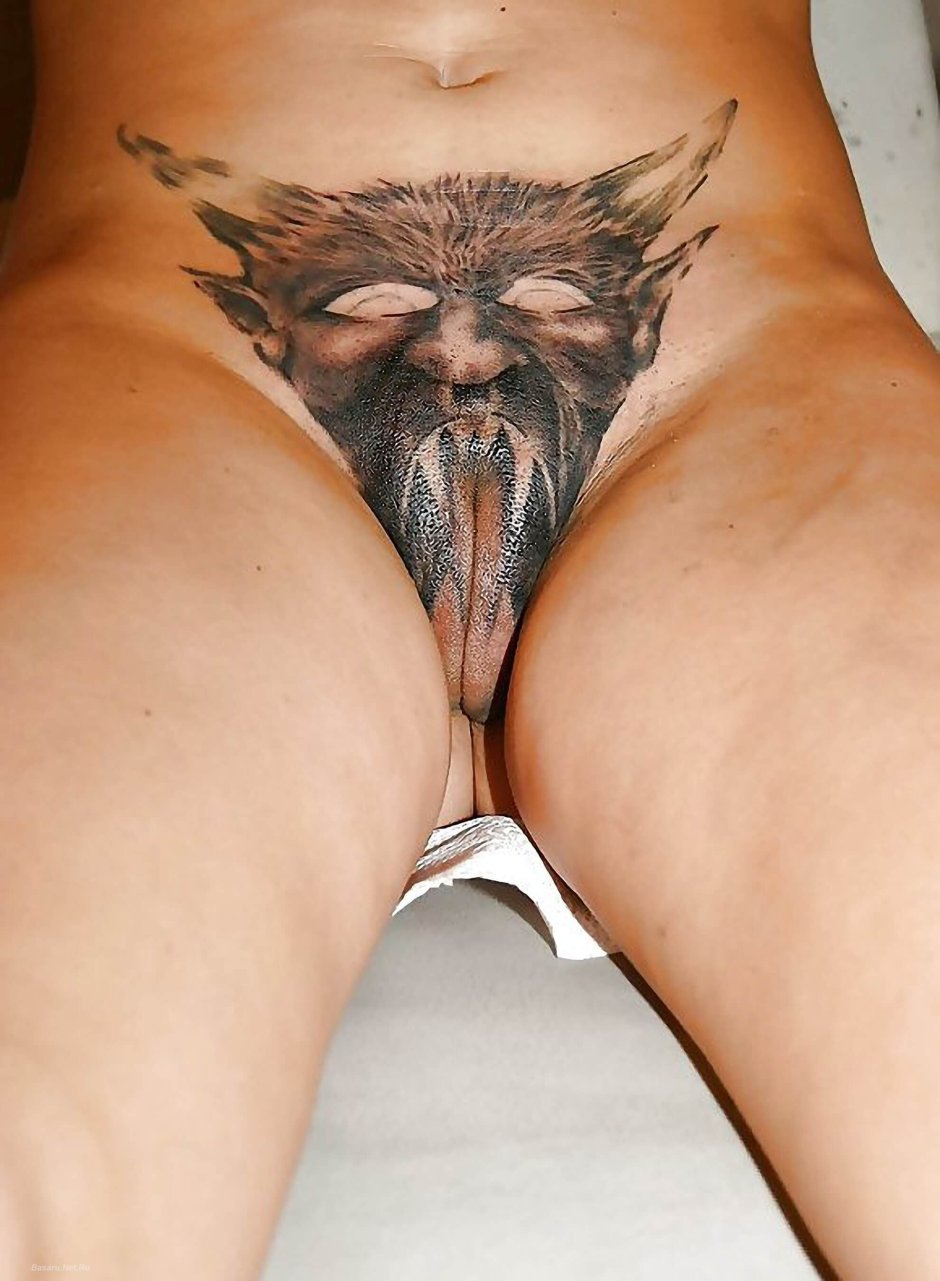 Intimate tattoo on the vagina