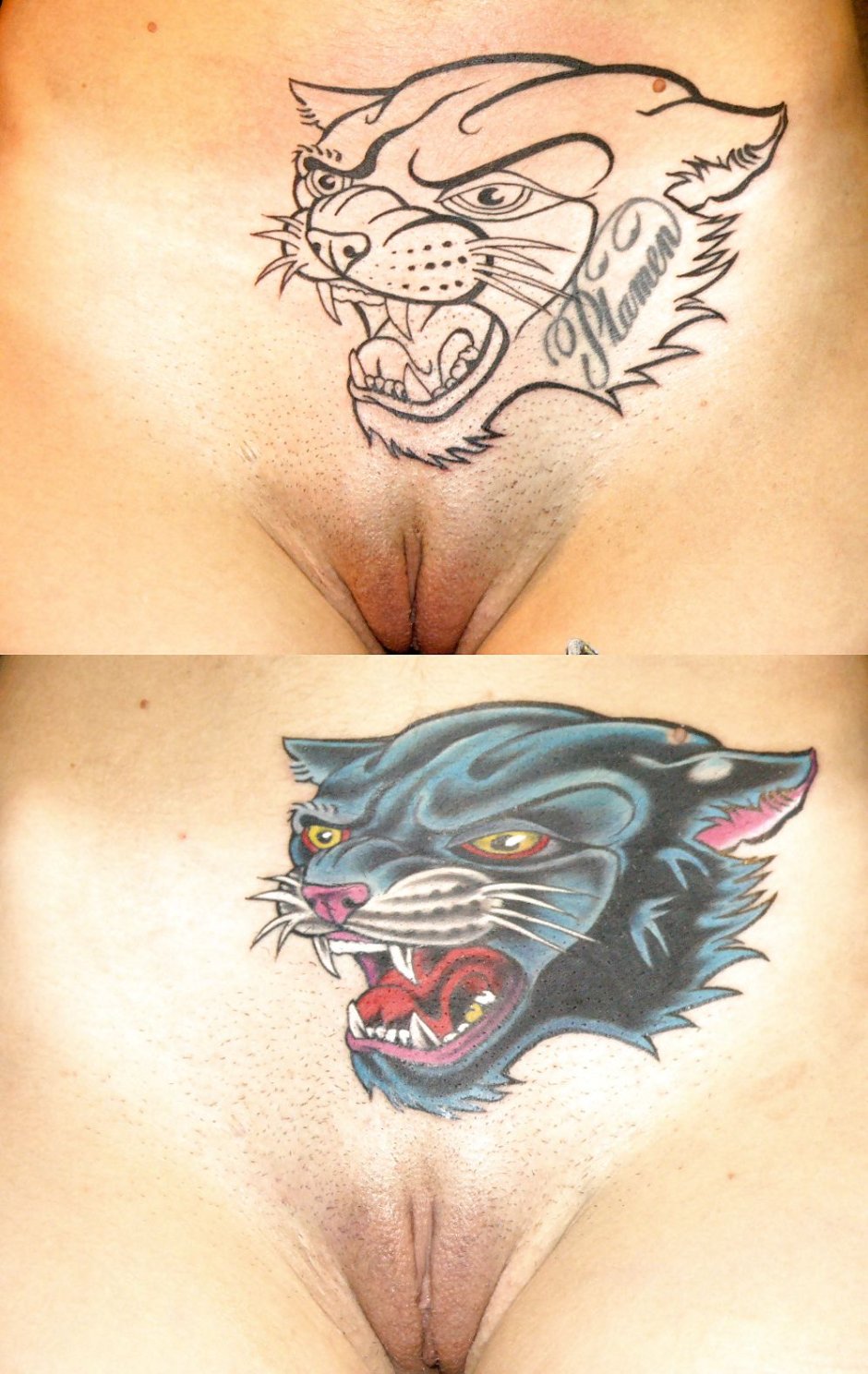 Tattoos in intimate places