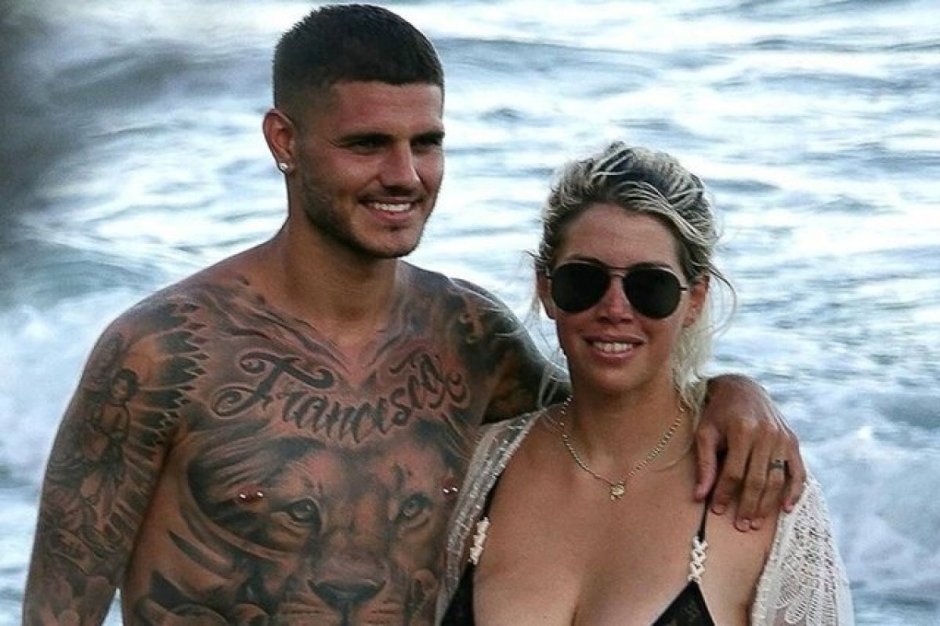 Mauro Icardi and his wife