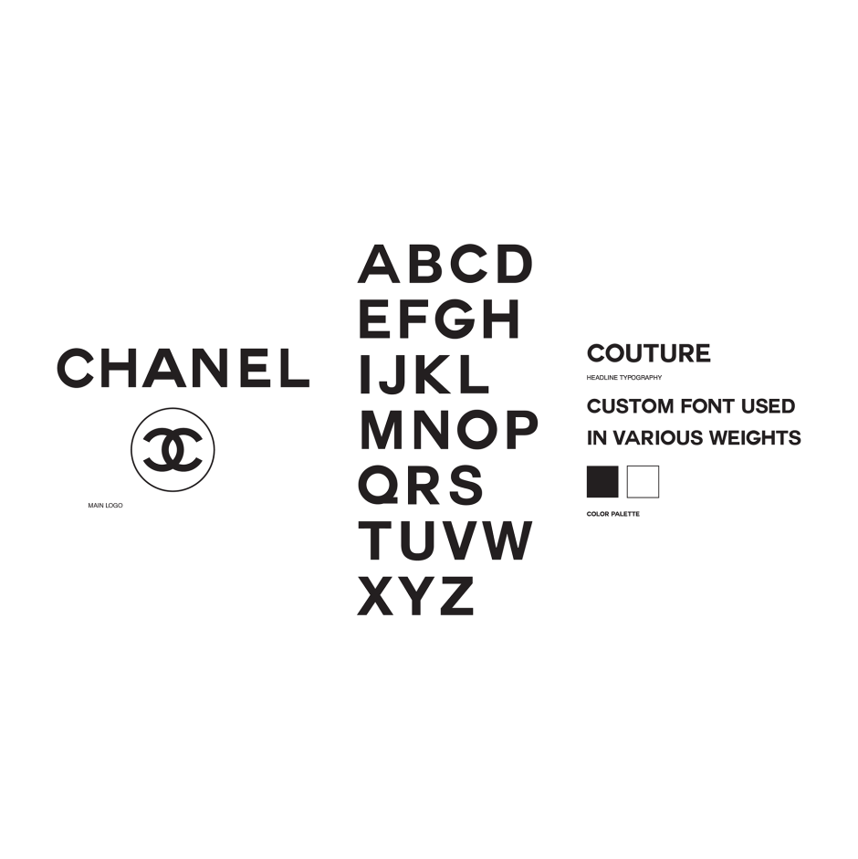 Chanel inscription and logo