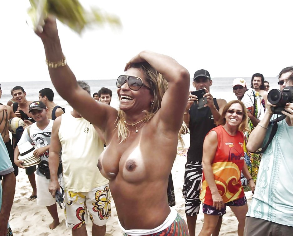 Juicy naked Brazilians on the beach