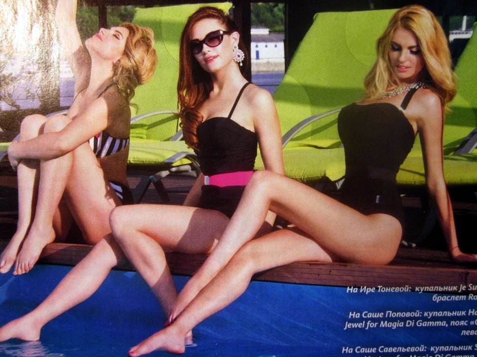 Group Factory Sasha Savelyeva in a swimsuit