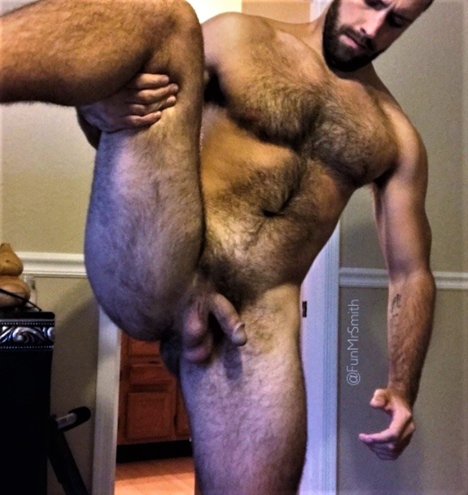 Hairy butt of Caucasians