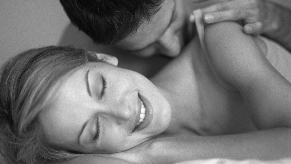 Passionate kisses in the neck