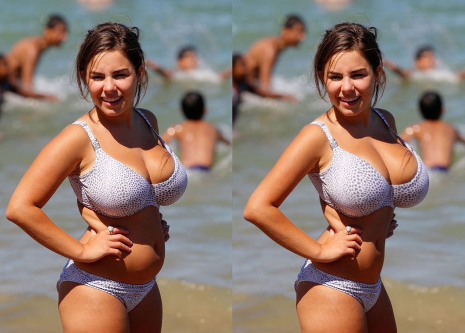 Chubby Belly in a swimsuit
