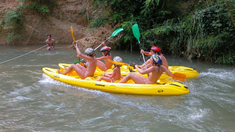 Family naturist camping