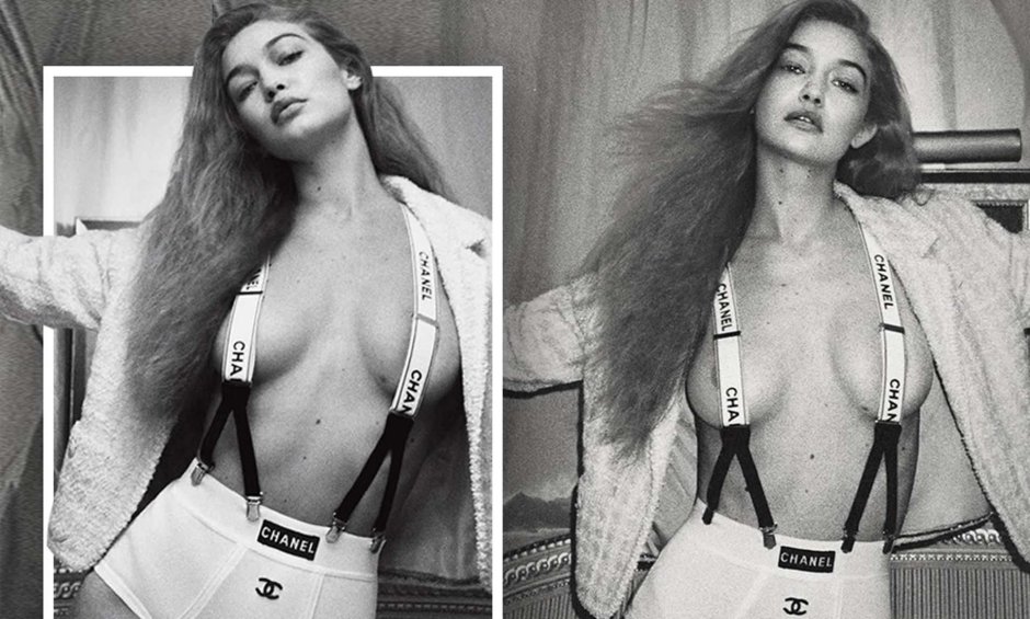 Gigi Hadid exposed her chest