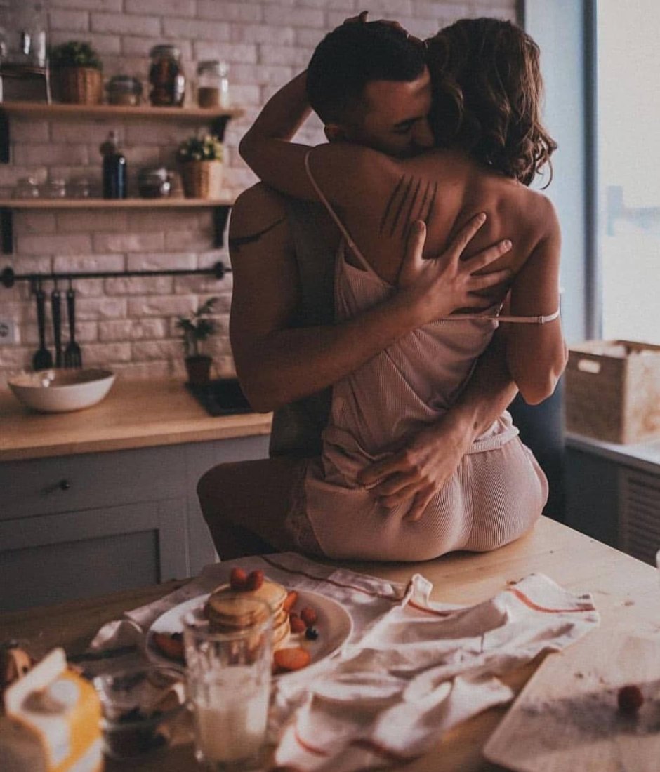 Lovers in the kitchen