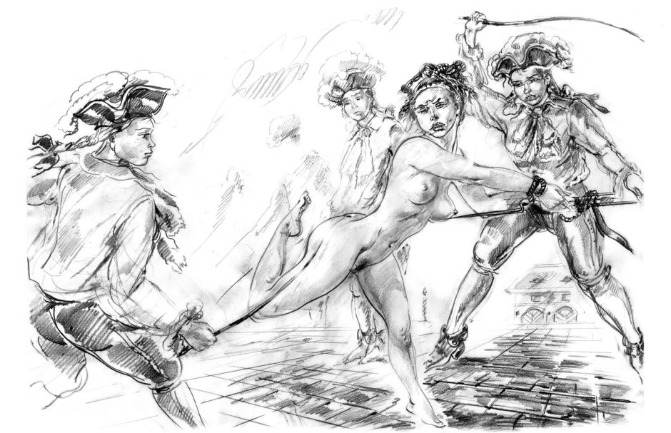 Erotic flogging of women