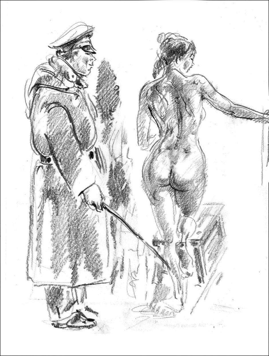 Spanking naked women drawings