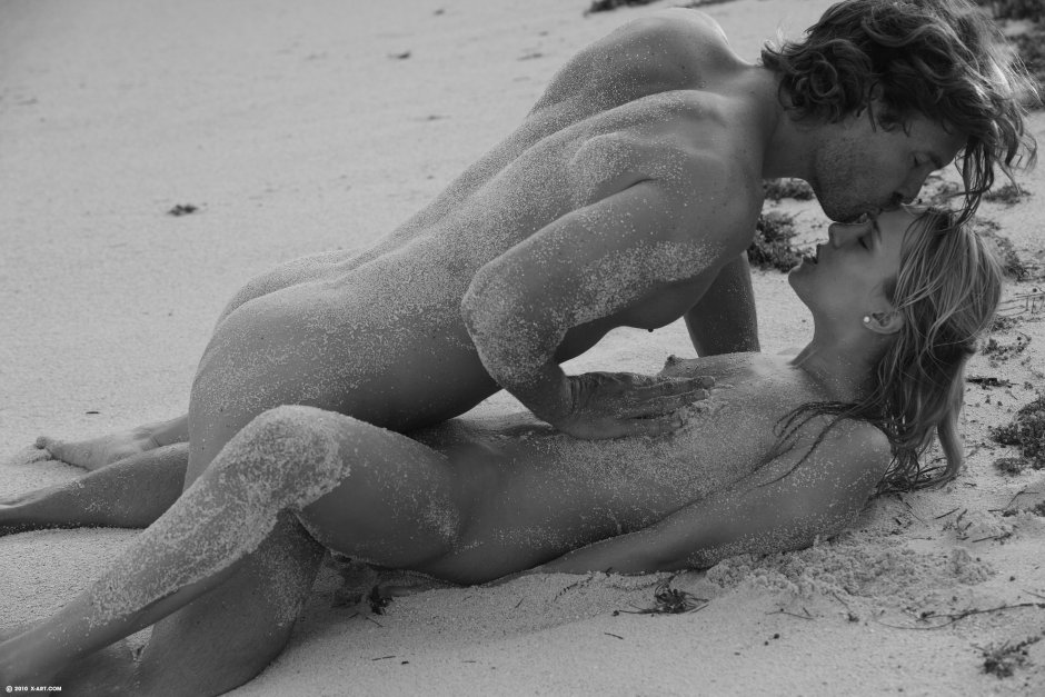Beautiful gangbang on the beach