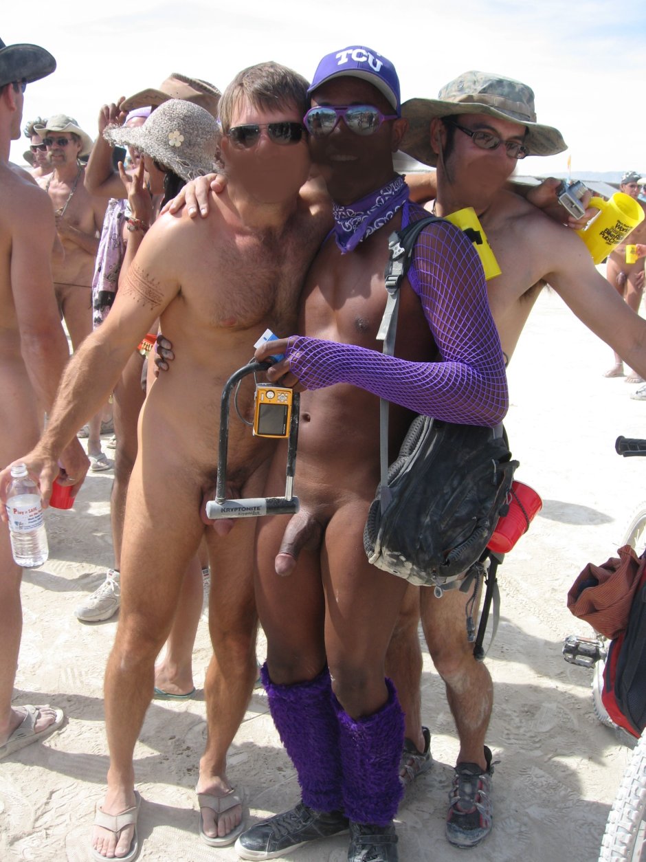 Naked fat women with Burning Man