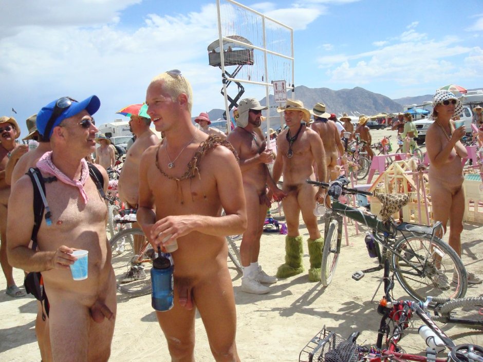 Burning man festival naked men