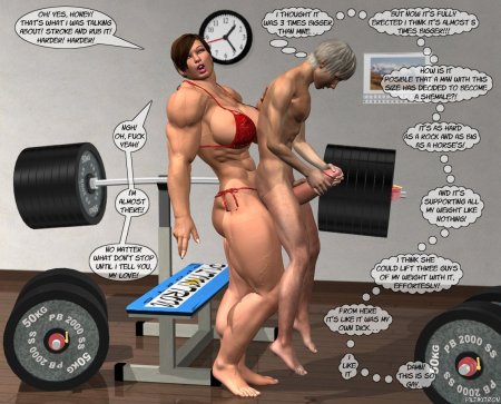 Muscle woman dominate erotic Comics futs