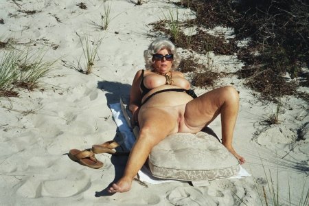 Big old women on the beach
