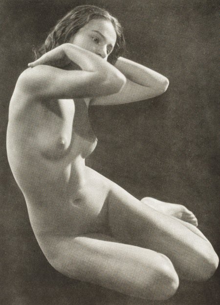 Girl and boy black white German erotic photographs