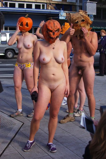 Naked women at the festival