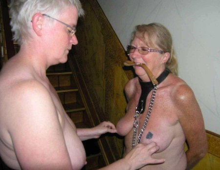 Granny in BDSM bondage