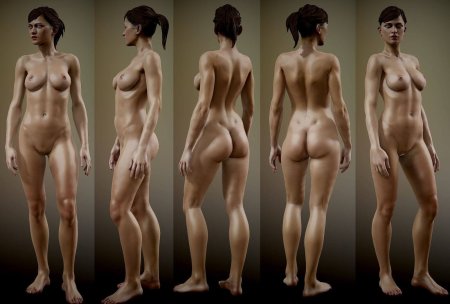 Female body from all sides
