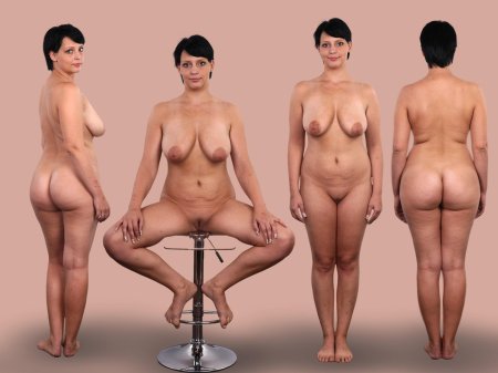Different figures of naked women
