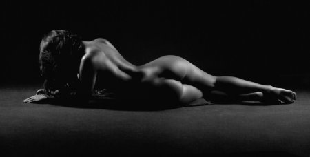 Vagina in the dark nude art