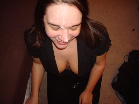 Amateur cumshot on a dress