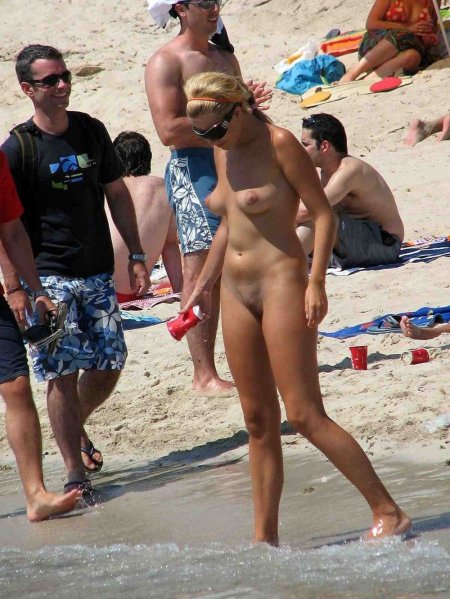 Undressed on an ordinary beach