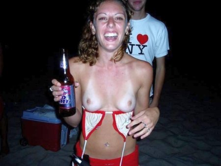 Drank vodka and take care of her cap