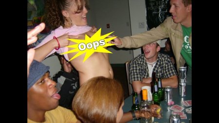 Drunk chicks at a party