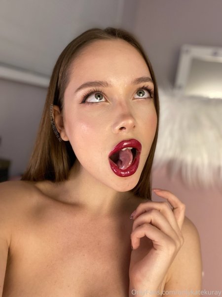Kate Kuray with open mouth