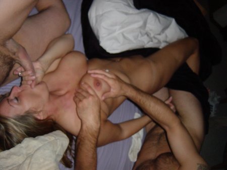 Amateur gangbang with wife
